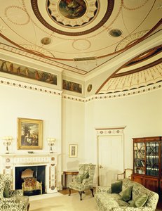 De Etruskische Kamer ontworpen door Robert Adam in de neoklassieke stijl, 1777